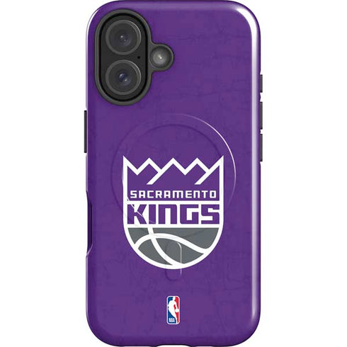 NBA Sacramento Kings Distressed iPhone 16 Plus Magsafe Impact Case